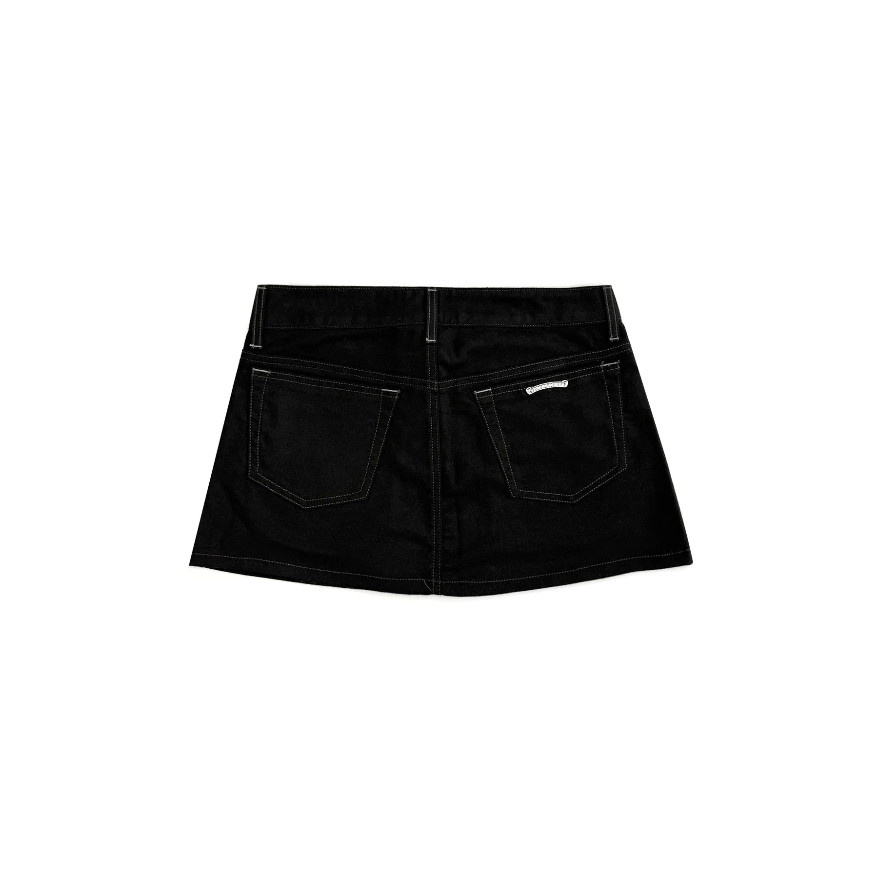 Black Denim Mini Skirt