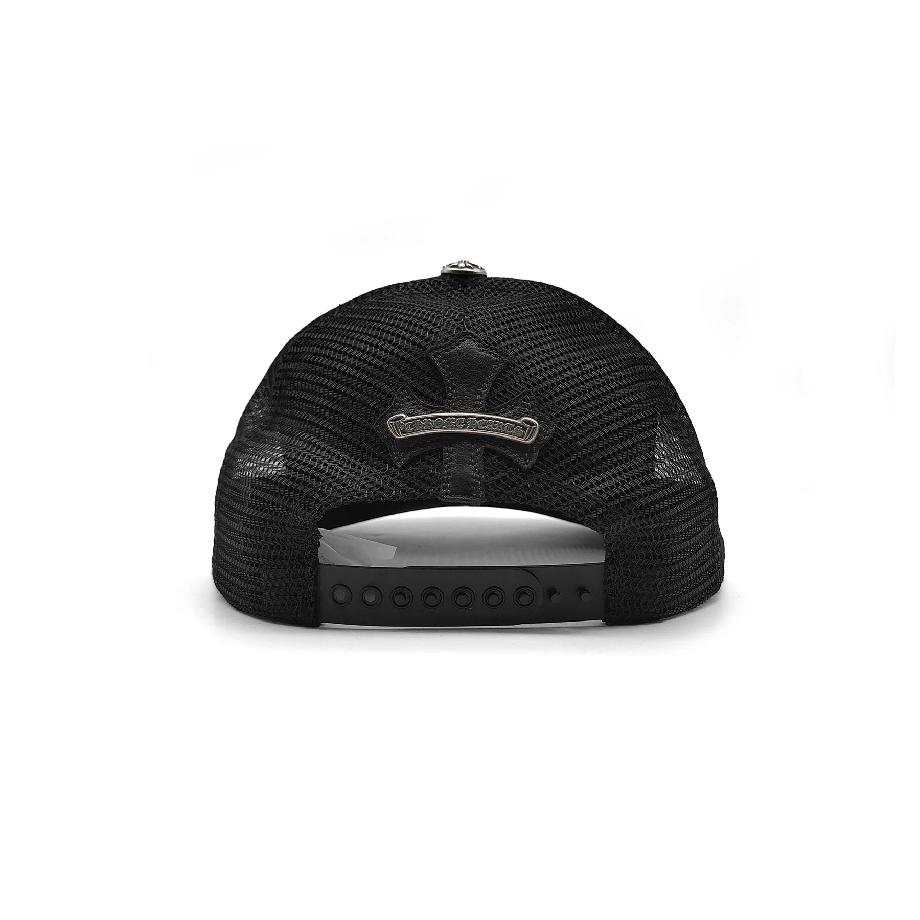 CH Patch Cemetery Black Leather Trucker Cap