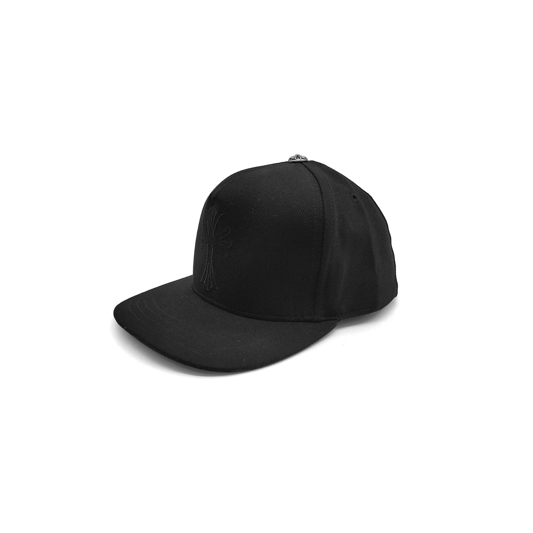 Embroidered Cross Black Baseball Cap