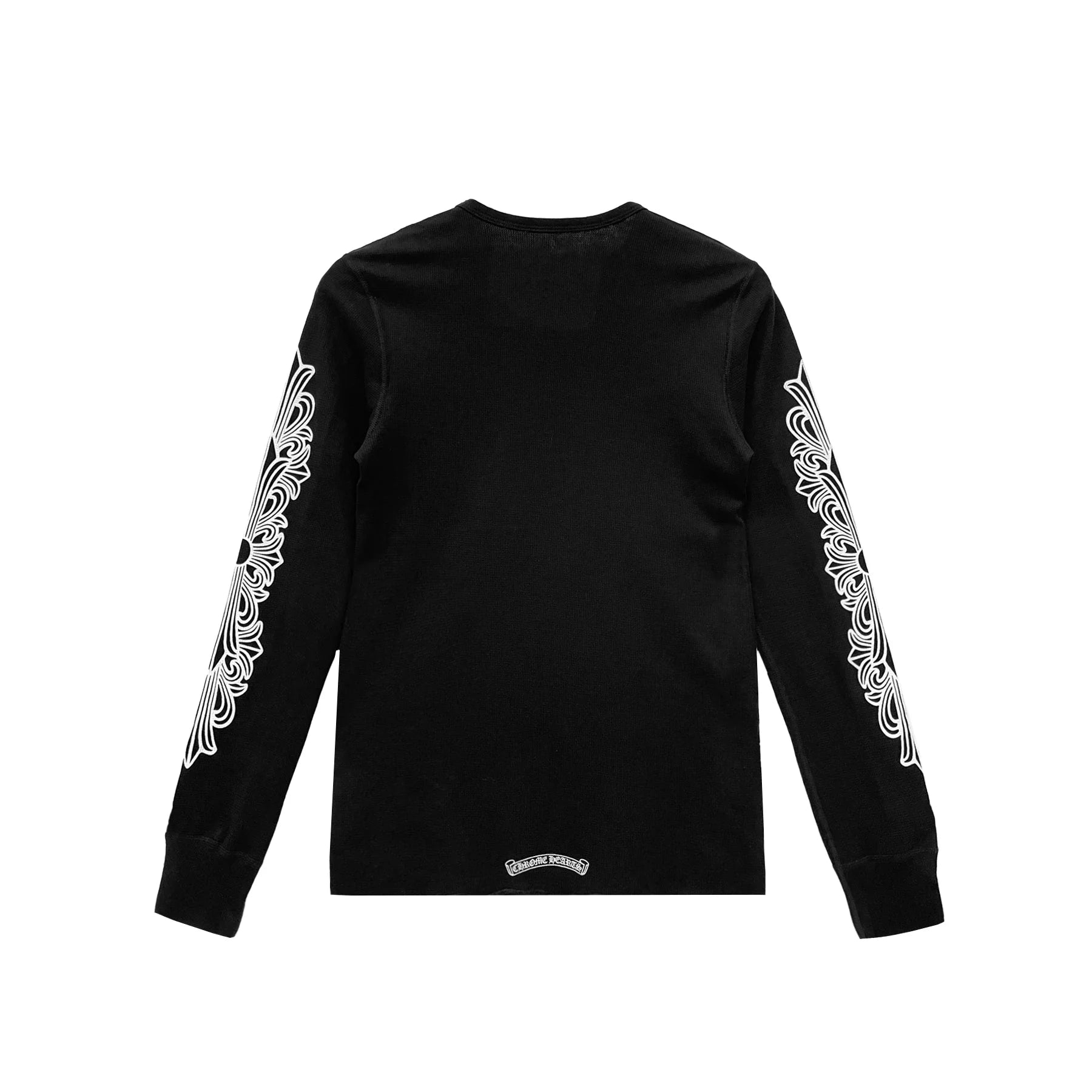 Horseshoe Floral Sleeve Waffle Thermal Tee