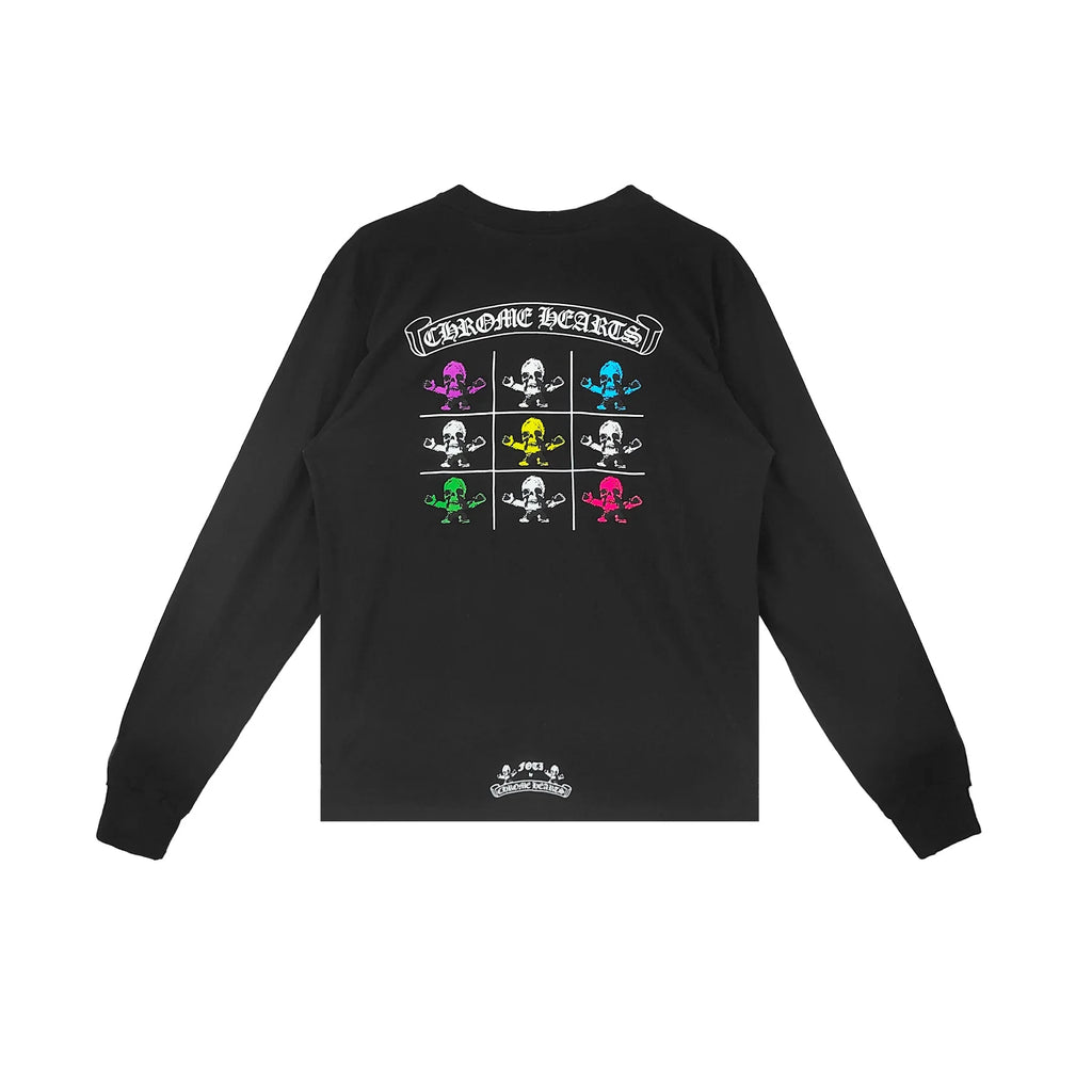 Multi Rainbow Foti Teeter Harris Black Long Sleeve Tee