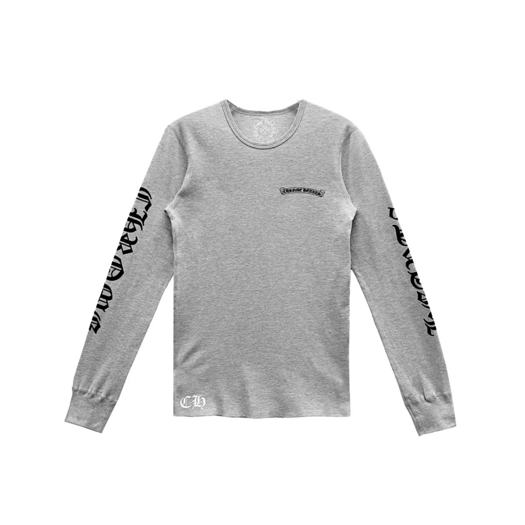 Scroll Label Waffle Thermal Long Sleeve Tee