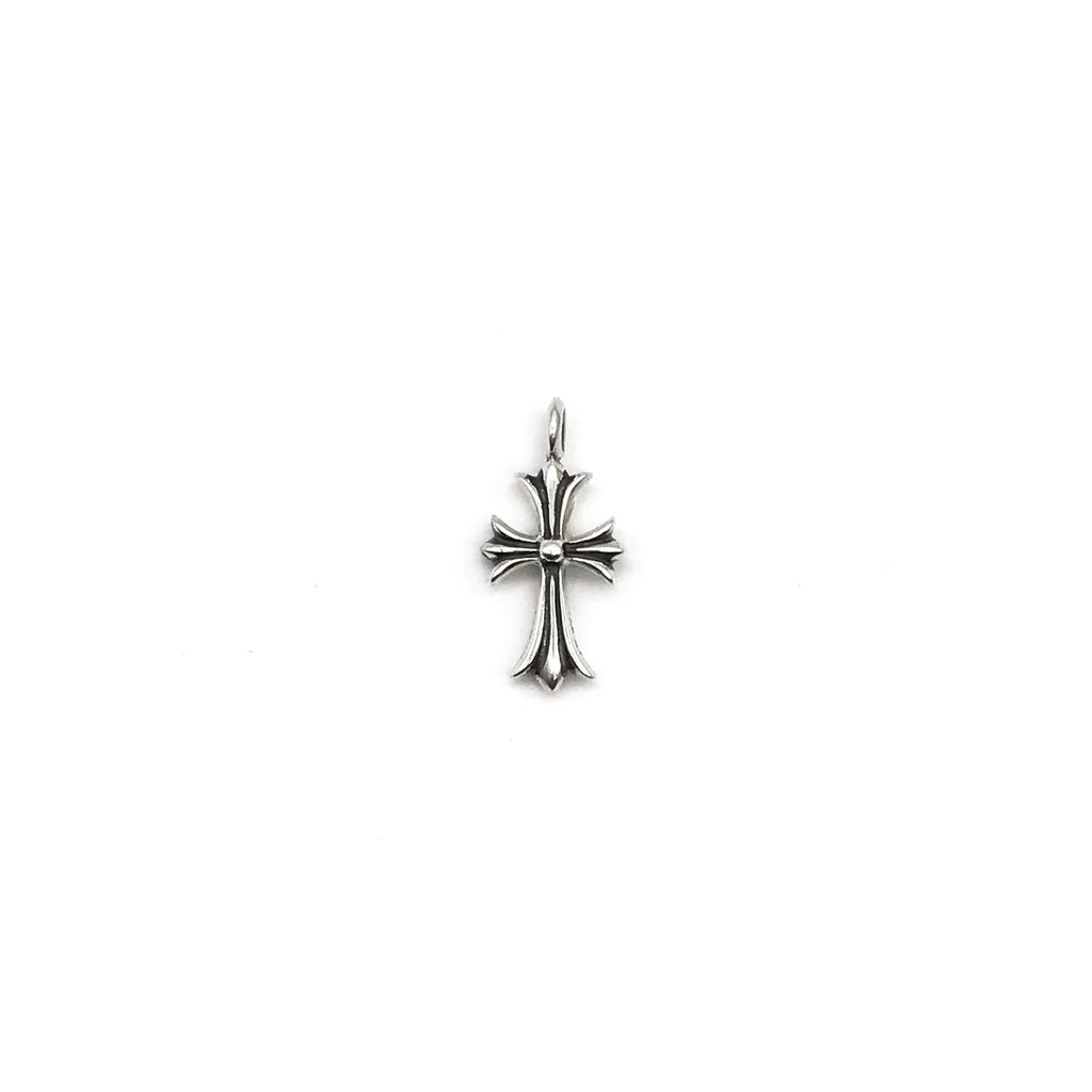Silver Diamonds Tiny Cross Pendant