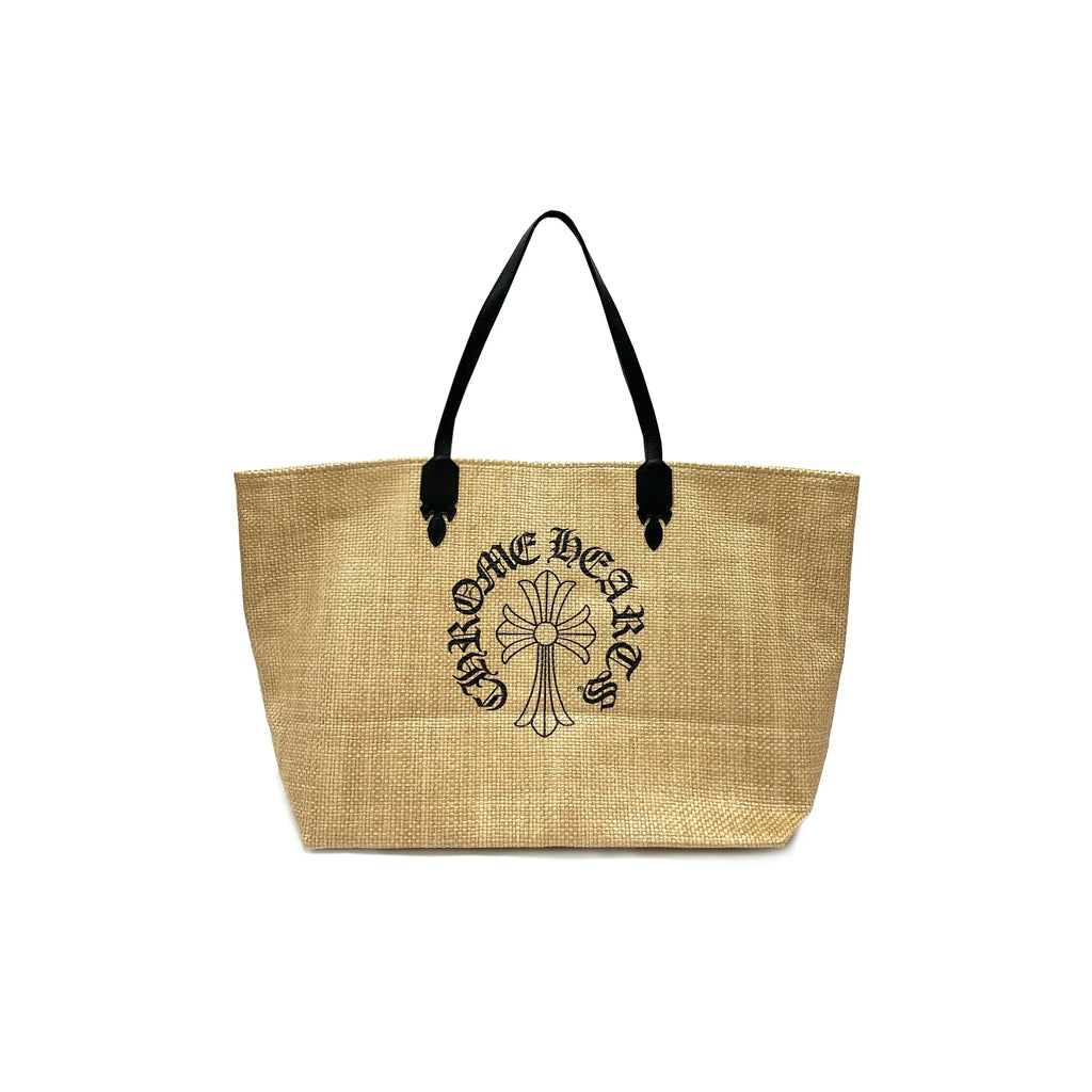 Straw Beige Cross Beach Bag