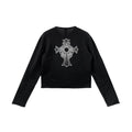 Vine Cross Crystal Cashmere Sweater