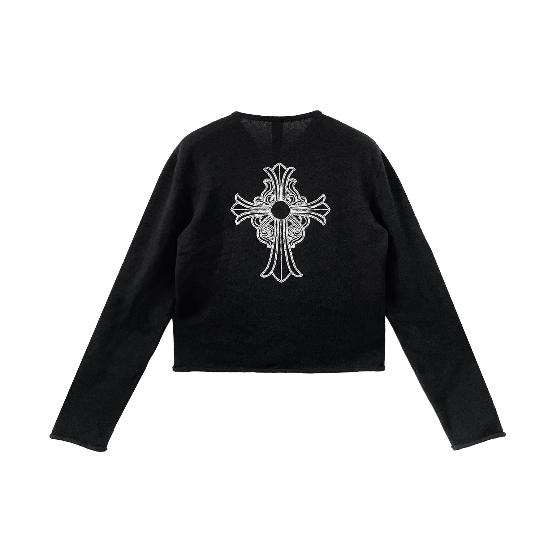 Vine Cross Crystal Cashmere Sweater